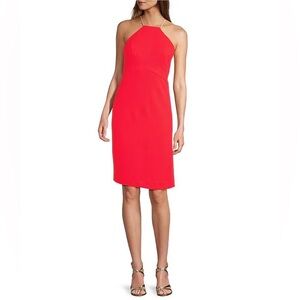 Trina Turk Red Halter Dress